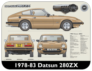 Datsun 280ZX 1978-83 Place Mat, Medium